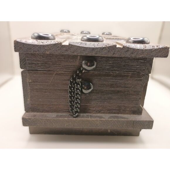 Vintage MCM 1950s Japanese Wood Chest Felt Lined Jewelry WORKING Music Box - Picture 7 of 11